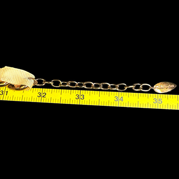 Coldwater Creek Ribbon and Copper Color Chunky Chain Link Necklace - Picture 5 of 6